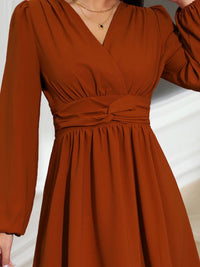 DressBerry V-Neck Fit and Flare Dress