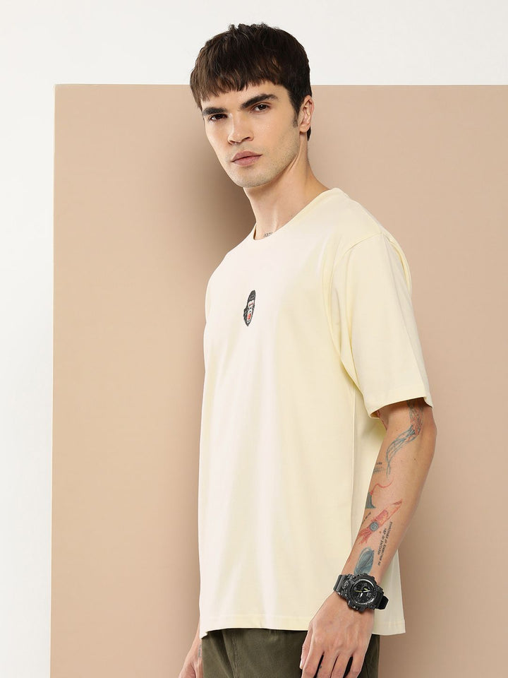 Difference of Opinion Men Graphic Printed Embossed Oversized T-shirt