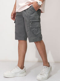 Highlander Men Regular Fit Mid-Rise Cotton Cargo Shorts
