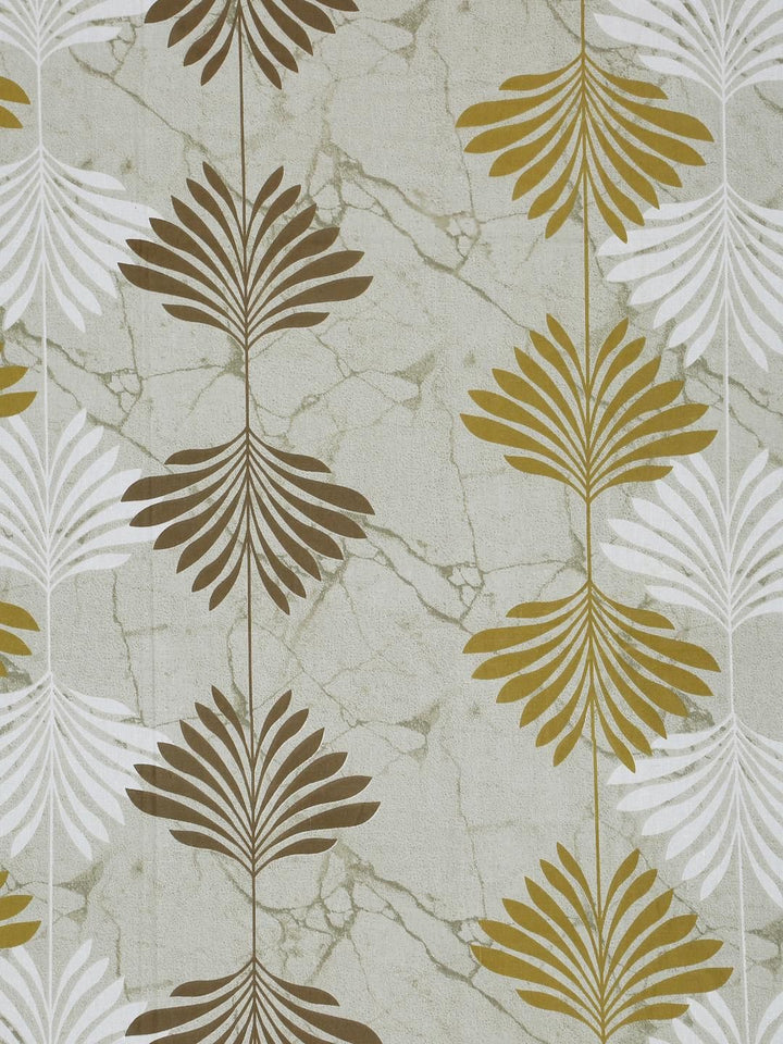 KLOTTHE Olive Floral Cotton Single Bedsheets