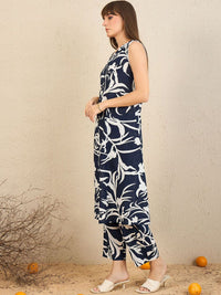 Indo Era Women Printed Regular Pure Cotton Kurta with Trousers