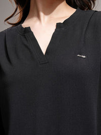 Street By Tokyo Talkies Women Solid V-Neck Full Sleeve Top