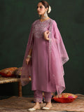 Indo Era Women Floral Yoke Design Regular Thread Work Kurta with Trousers & With Dupatta