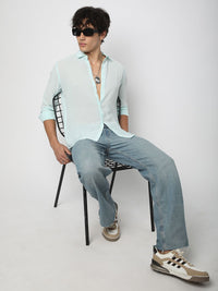VASTRADO Men Classic Spread Collar Solid Slim Fit Casual Shirt