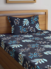 Myntra Elegant Homes Multicoloured Floral 300 TC Single Bedsheet with 1 Pillow Covers