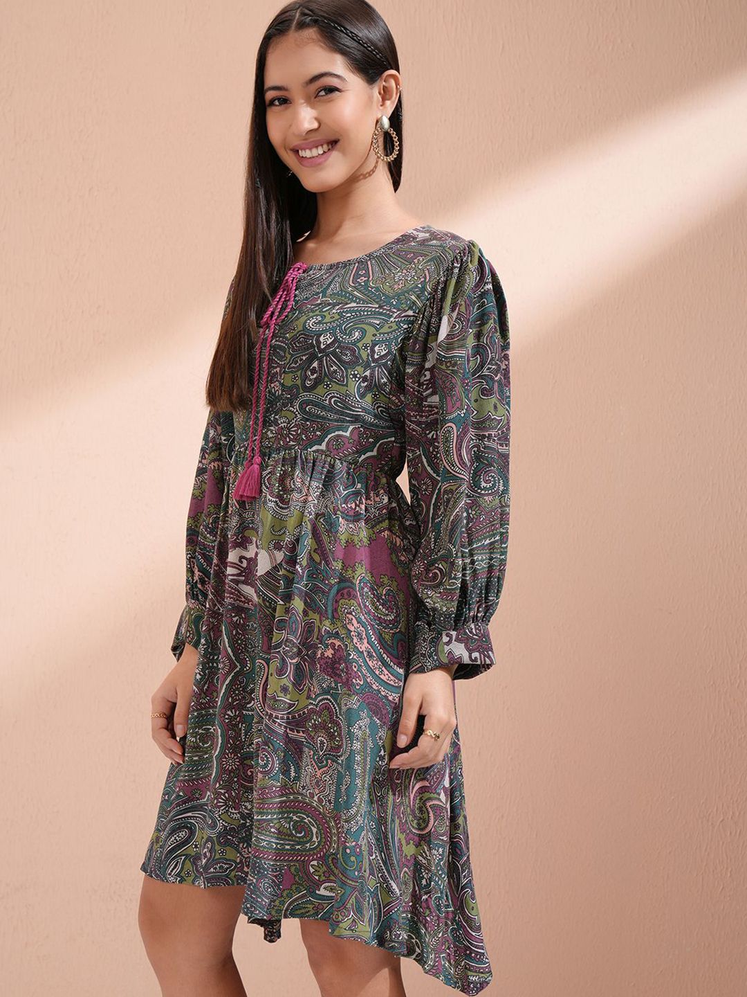 Vishudh Women Ethnic Motifs Print Fit & Flare Dress