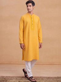 House of Chikankari Men Thread Work Kurta