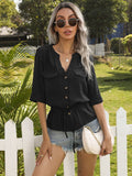 DressBerry Tie-Up Detail Shirt-Style Top