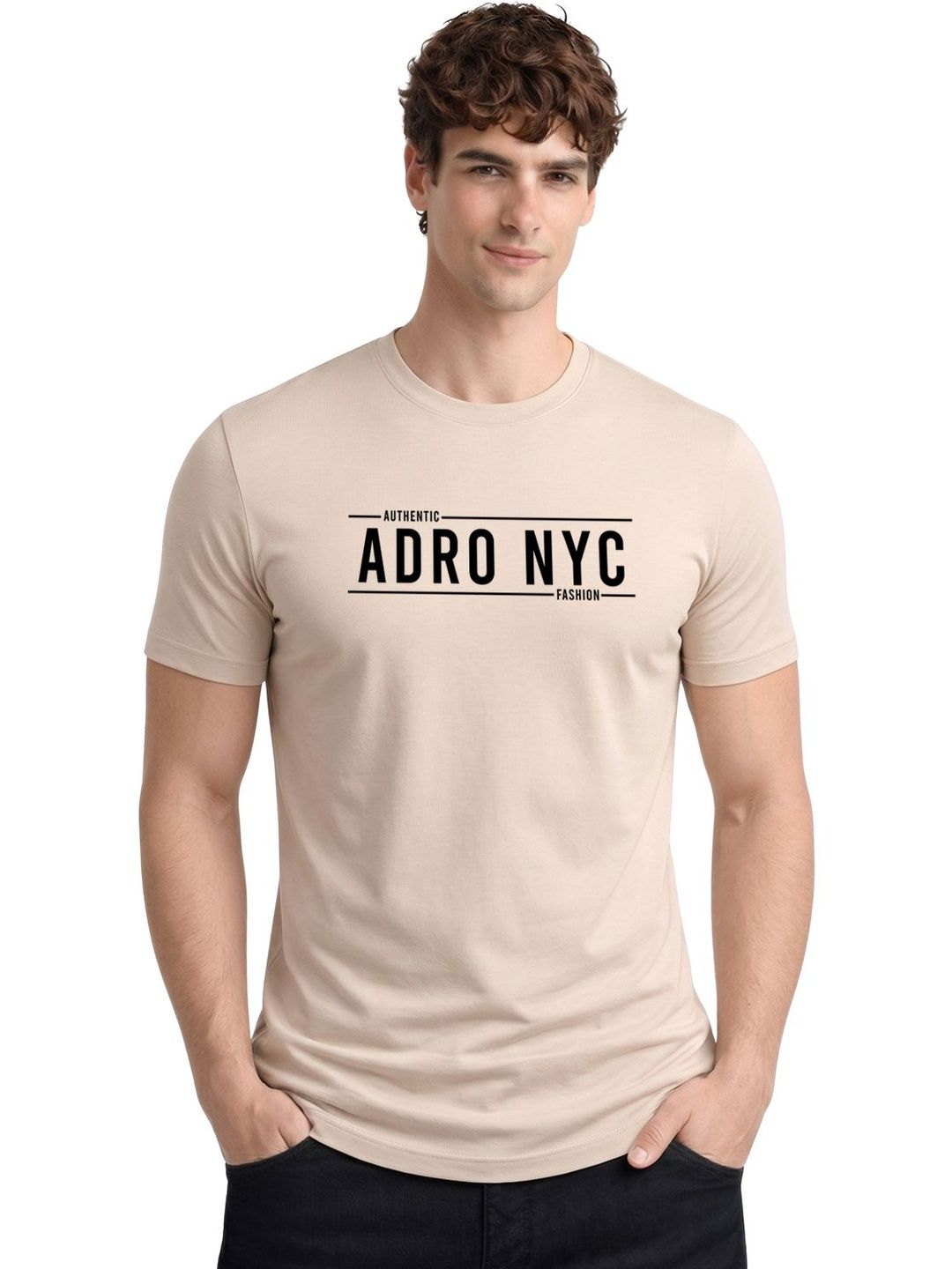 ADRO Men Typography Printed T-shirt