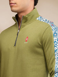 Being Human Men Floral Printed High Neck Cotton Pullover Sweatshirt