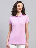 Monte Carlo Women Polo Collar Pure Cotton T-shirt