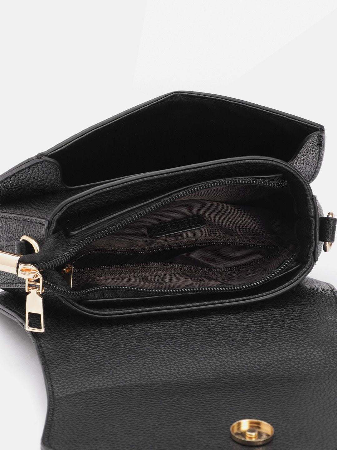 DressBerry Textured Structured Satchel Bag