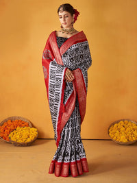Saree mall Ethnic Motifs Printed Zari Sungudi Sarees