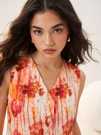 Mamicha Floral Print Top