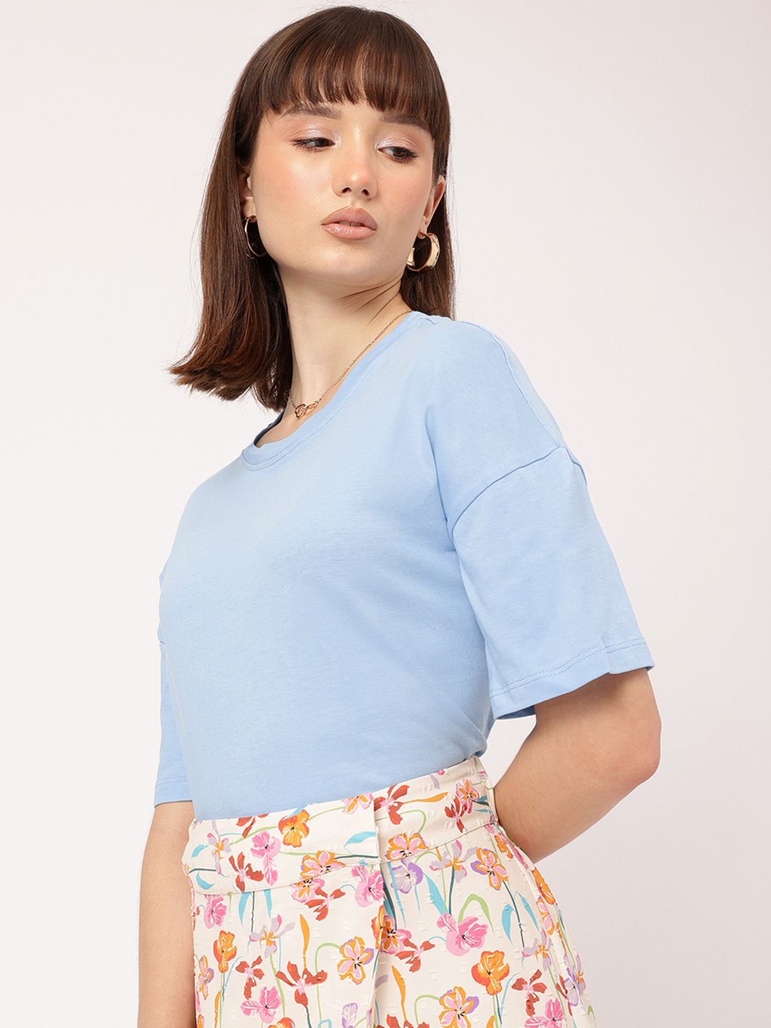 DressBerry Loud Yet Calm Back Printed Oversized Tee