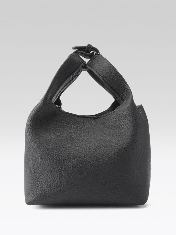 DressBerry Textured Bucket Handheld Bag with Pouch