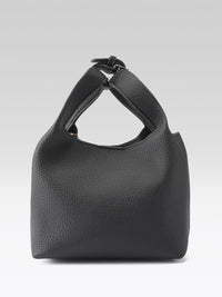 DressBerry Textured Bucket Handheld Bag with Pouch