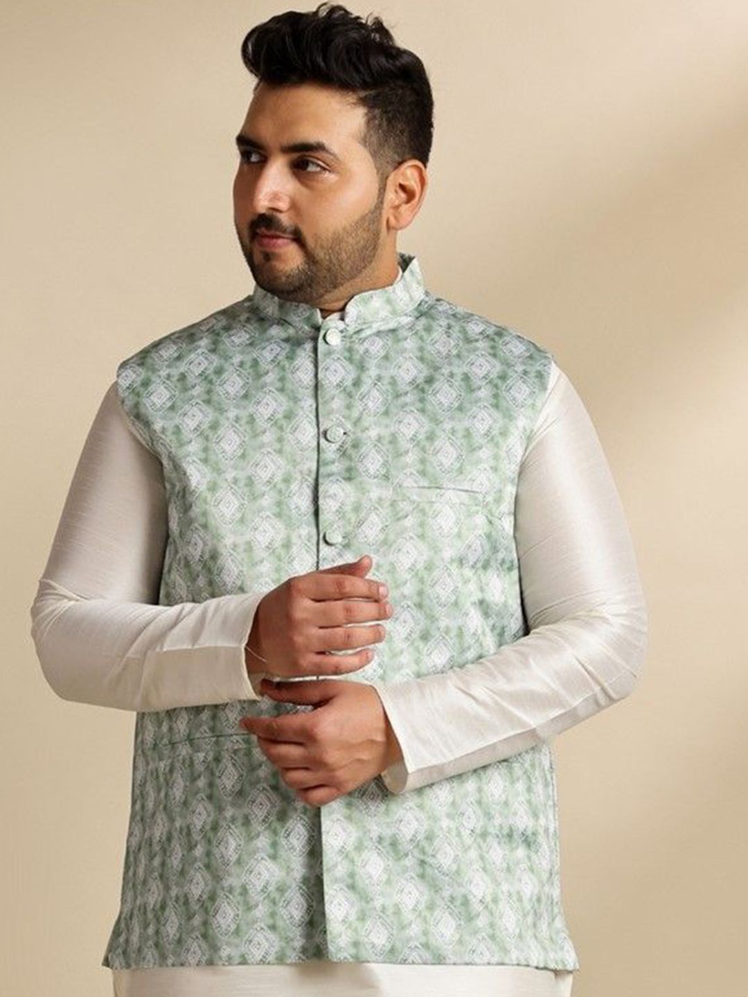 Jaket Nehru Printed SOJANYA PLUS