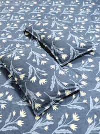 Aura Blue Floral Printed 300 TC Cadar Katil King 2.50 m X 2.25 m