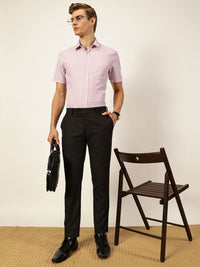 Thomas Scott Men Smart Spread Collar Gingham Checked Cotton Formal Shirt