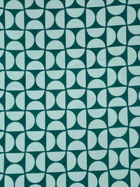 KLOTTHE Green Geometric Printed 300TC Double King Bedsheet With 2 Pillow Covers