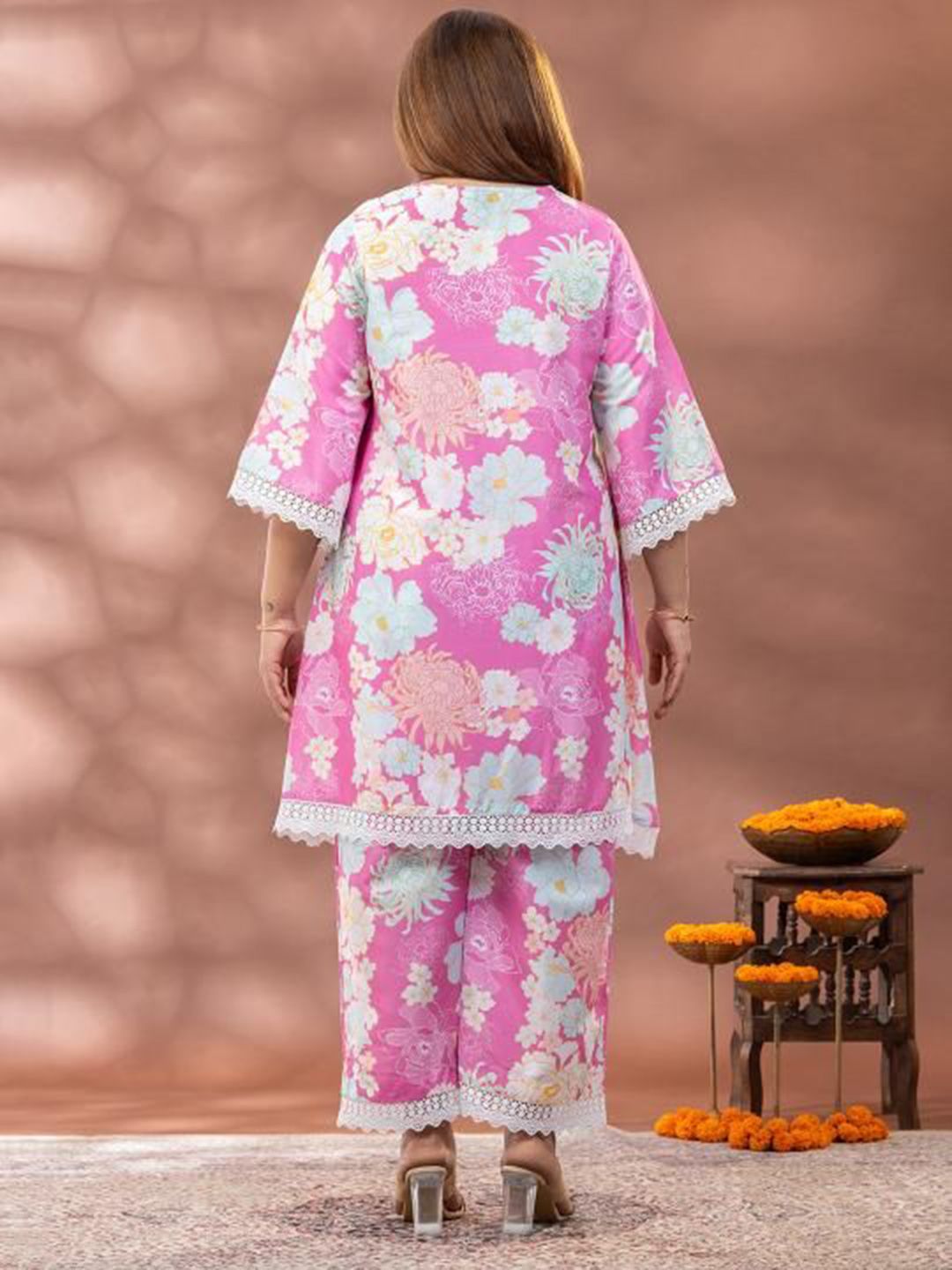 Mamicha Printed Tunic With Palazzo Co-Ords