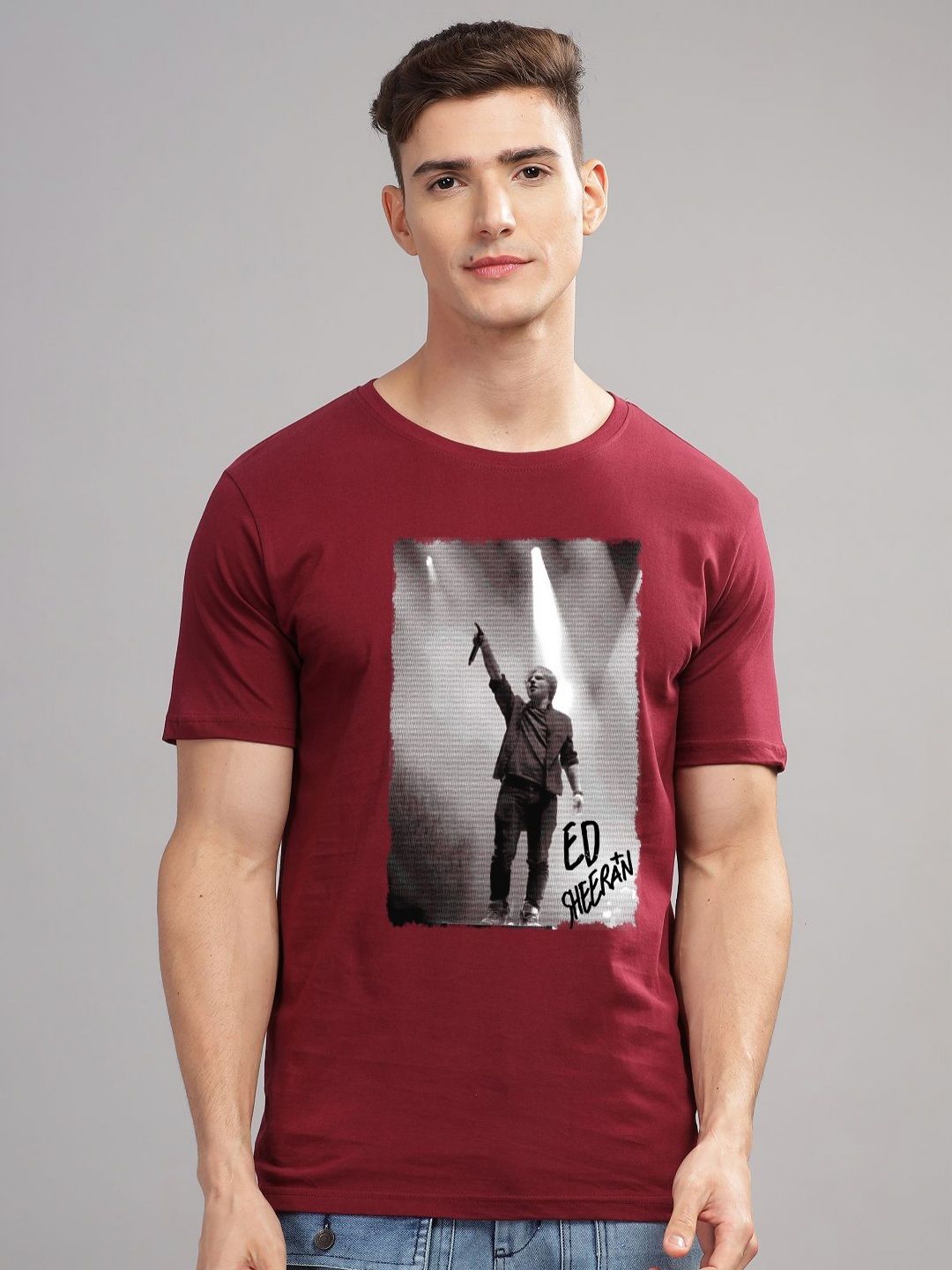 ADRO Men Graphic Printed Round Neck Cotton T-shirt