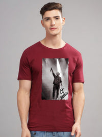 ADRO Men Graphic Printed Round Neck Cotton T-shirt