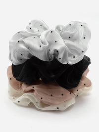 PANASH Women Set of 4 Embellished Ponytail Holders