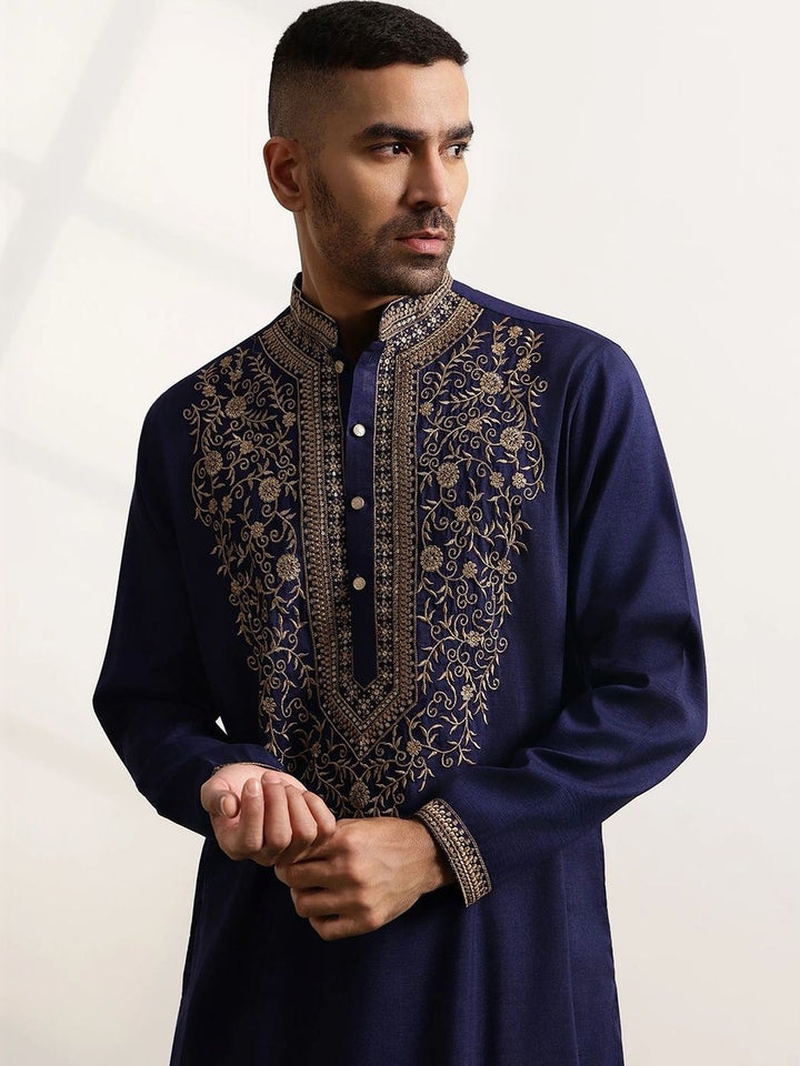 Anouk Men Ethnic Motifs Embroidered Regular Thread Work Kurta with Pyjamas