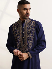 Anouk Men Ethnic Motifs Embroidered Regular Thread Work Kurta with Pyjamas