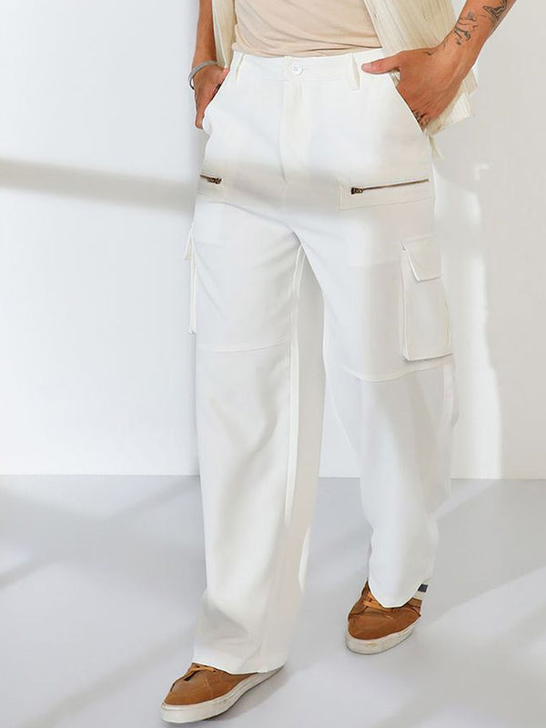 Campus Sutra Men Comfort Loose Fit Easy Wash Cargos Trousers