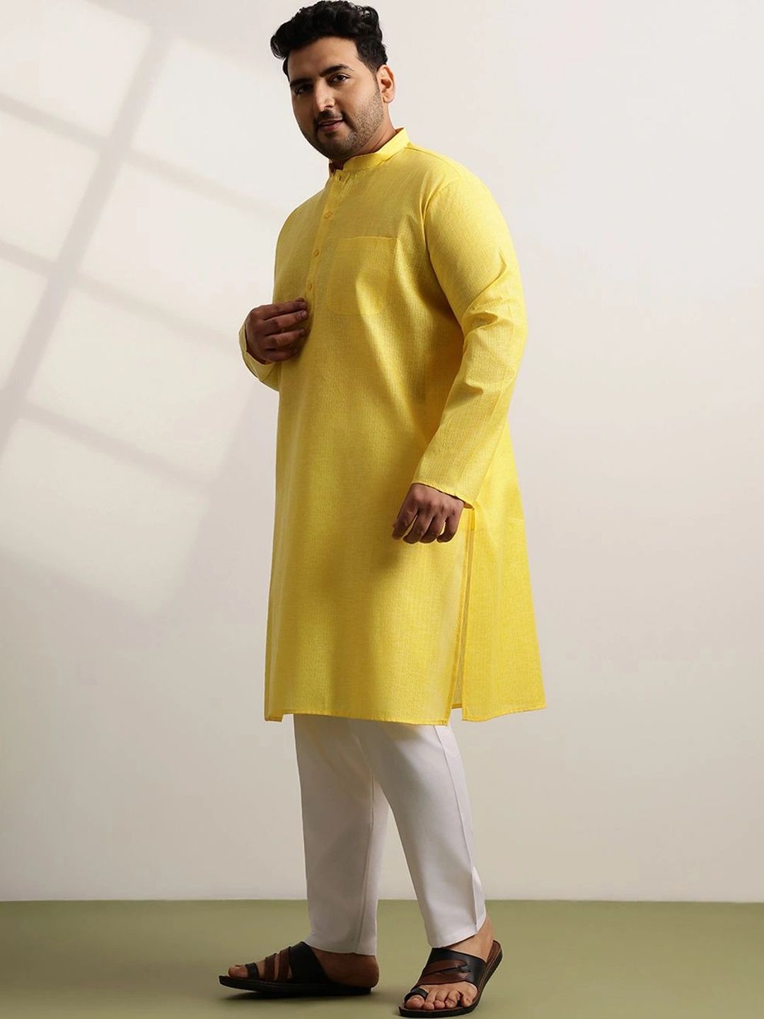 SOJANYA PLUS Men Regular Pure Cotton Kurta with Pyjamas