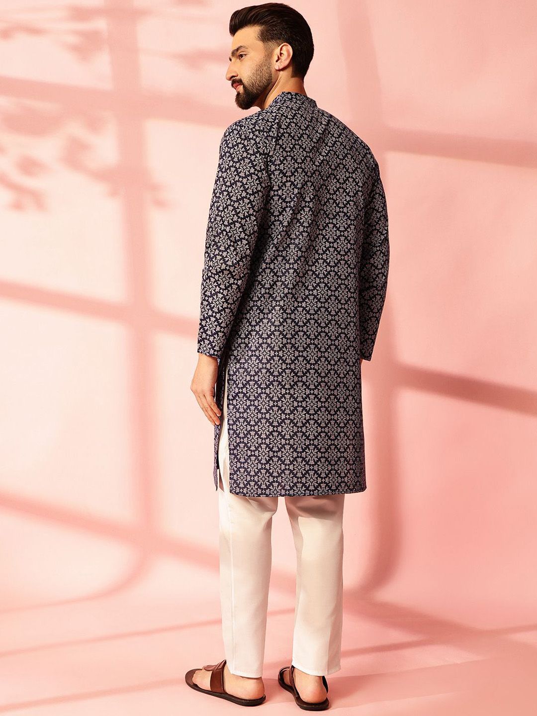 Anouk Men Floral Printed Regular Kurta with Pyjamas