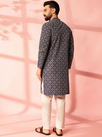Anouk Men Floral Printed Regular Kurta with Pyjamas