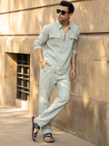 Pista Lightweight Shirt Collar Neck Shirt With Trousers Co-Ord Set