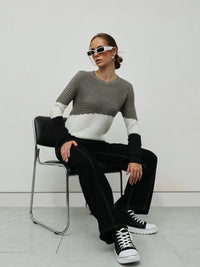 STREET 9 Women Colourblocked Pullover