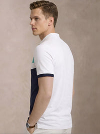 ADRO Men Colourblocked Polo Collar T-shirt