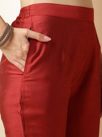 Anouk Embroidered Regular Straight Kurta with Trousers & Dupatta