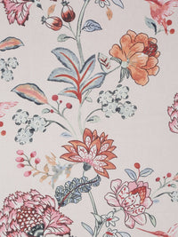 KLOTTHE Pink Floral Cotton 300 TC King Cadar Halus dengan 2 Sarung Bantal-98 x 89 inci