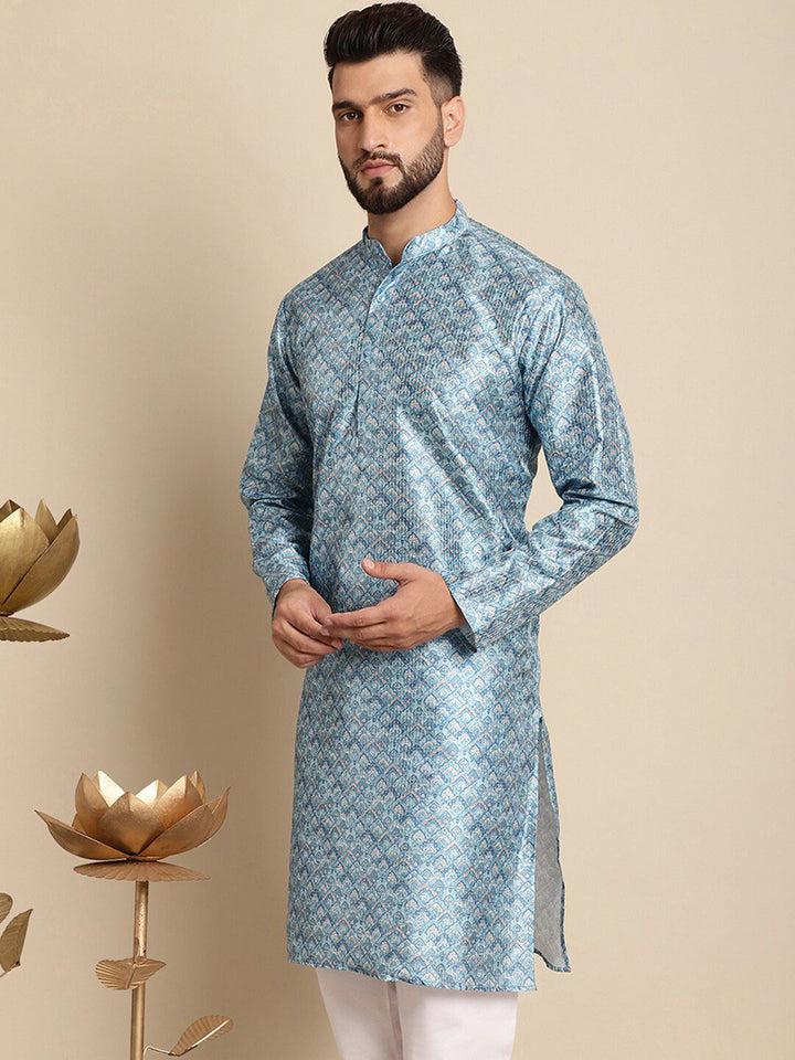 Anouk Ethnic Motifs Woven Design Thread Work Jacquard Silk Kurta