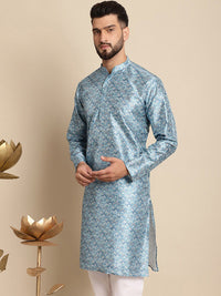 Anouk Ethnic Motifs Woven Design Thread Work Jacquard Silk Kurta
