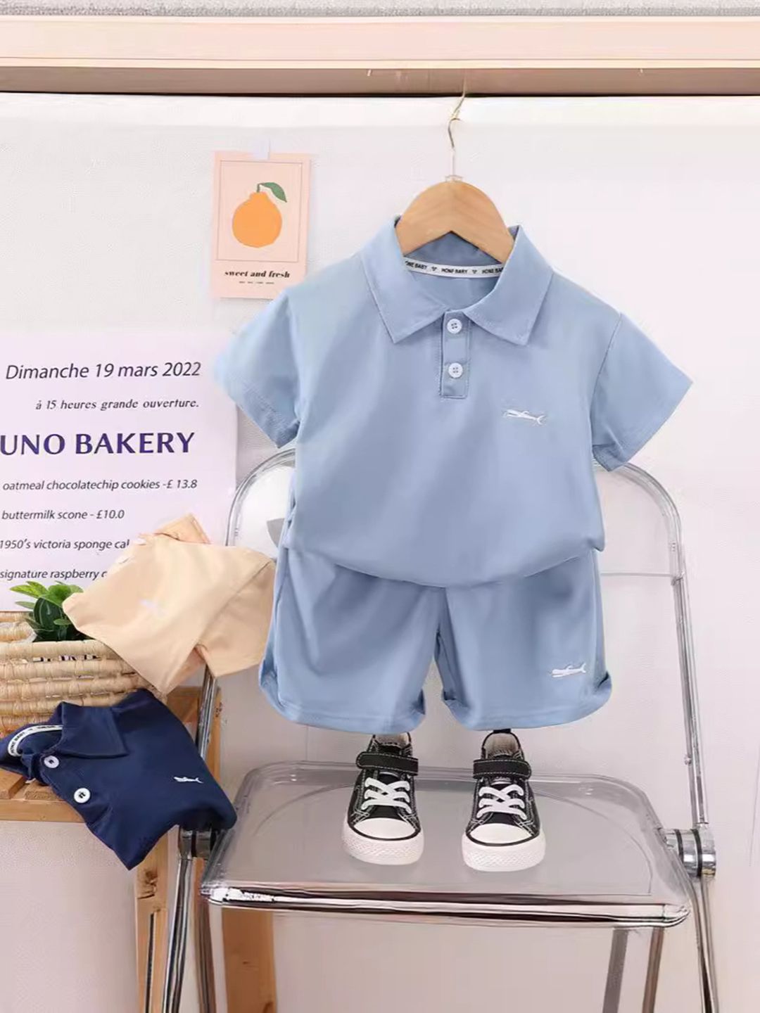 YK Infant Boys Polo Coller T- Shirt with Shorts Clothing Set