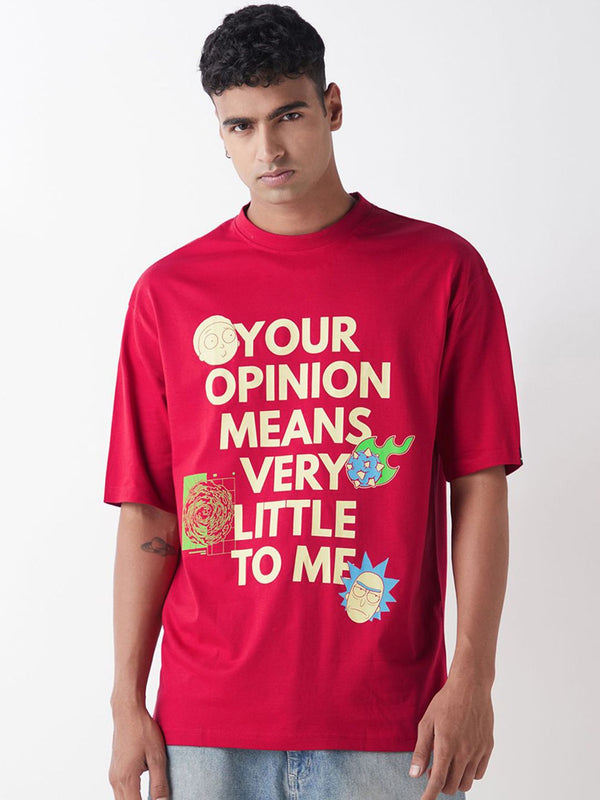 Bewakoof Official Rick And Morty Merchandise Pure Cotton Typography Oversized T-Shirt