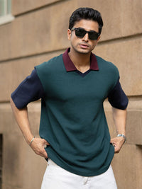 T-shirt kolar Powerlook Men Reka bentuk Polo