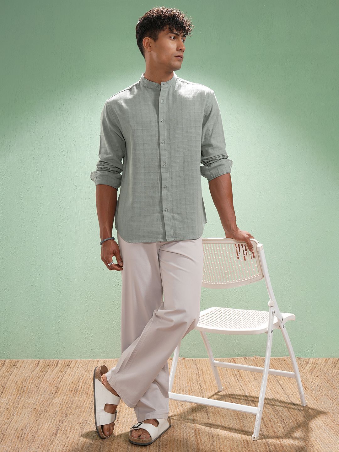 HIGHLANDER Men Comfort Opaque Casual Shirt