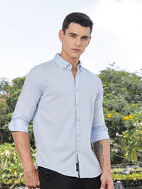 Thomas Scott Premium Seersucker Button-Down Collar Cotton Shirt