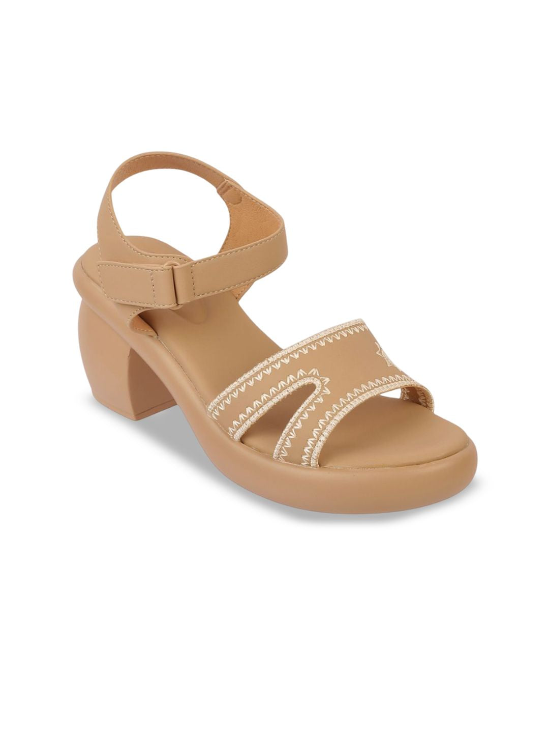 Mochi Embellished Block Sandals