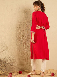 Indo Era Women Ethnic Motifs Printed Flared Sleeves Kurta