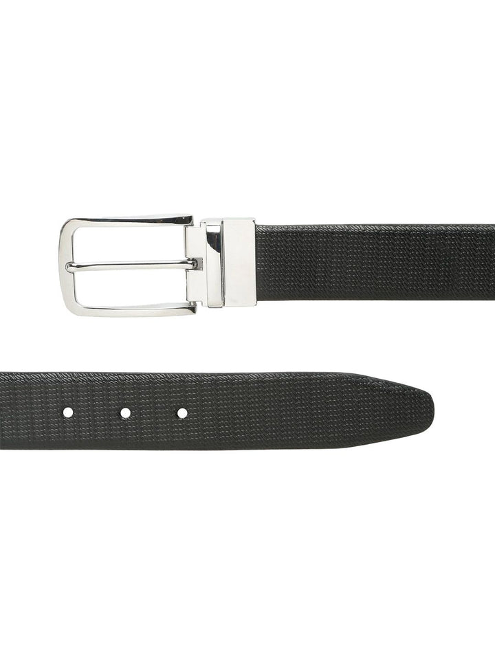 Teakwood Leathers Men Textured Leather Reversible Formal Belt